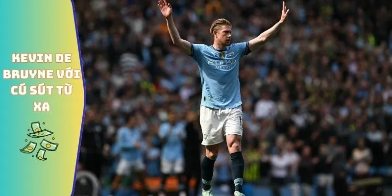 Kevin De Bruyne với cú sút từ xa
